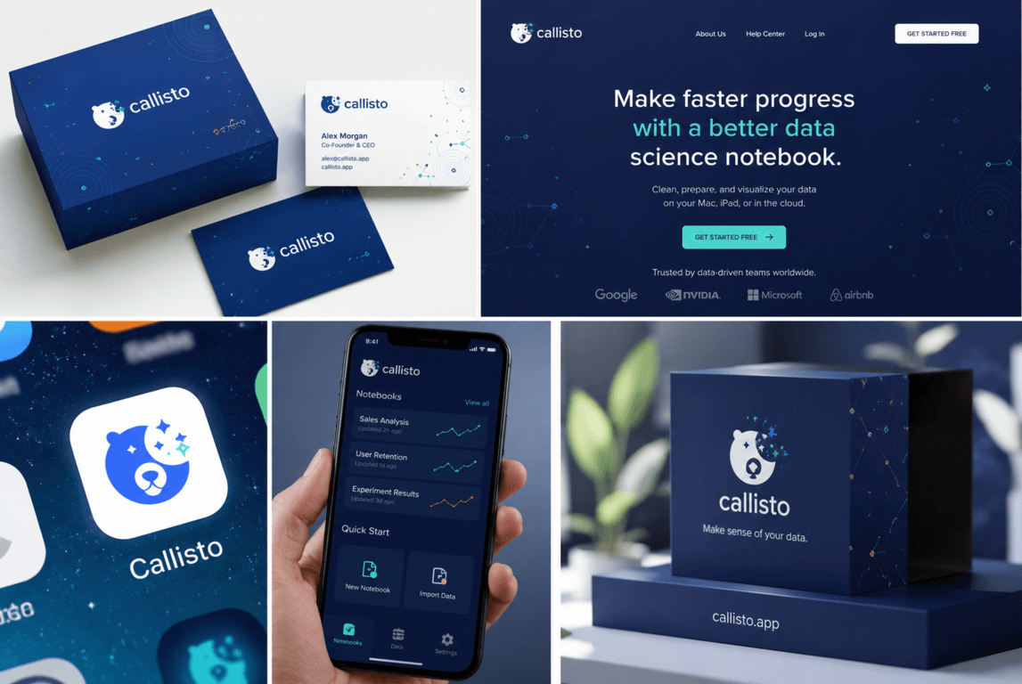 Callisto: Data Analytics App brand identity by Well Refined Studio
