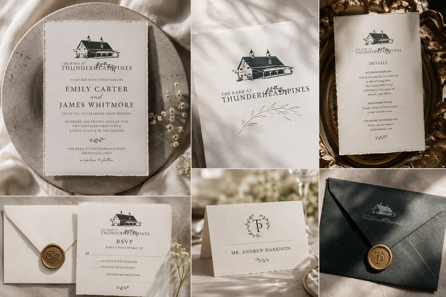 The Barn at Thunderhead Pines: Luxury Wedding Venue · Ohio brand identity by Well Refined Studio
